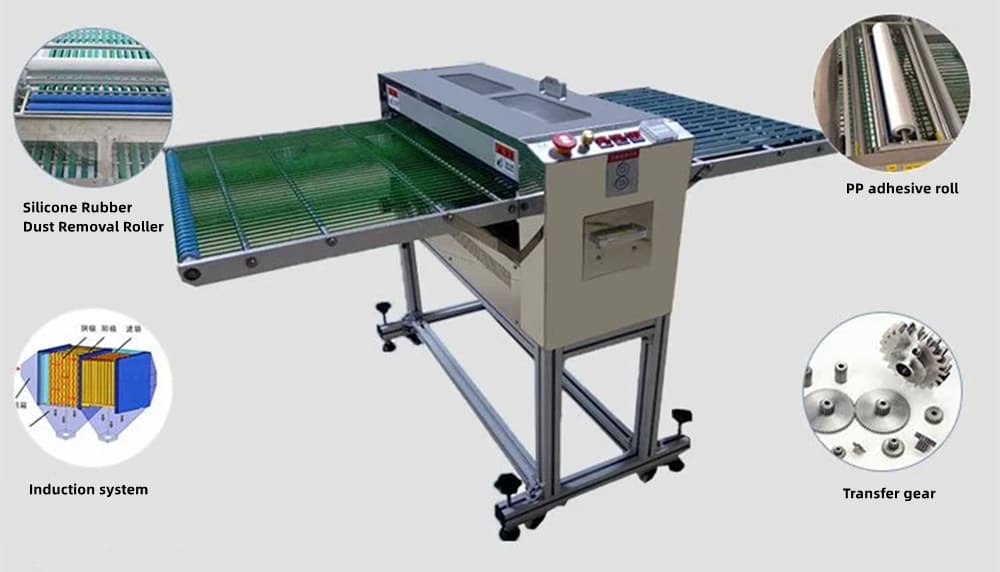 silicone sticky roller apply for cleaning machine